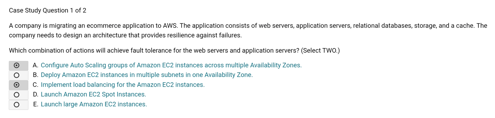 Case Study type question - Example
