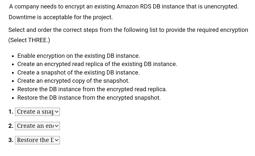 Ordering type question - Example